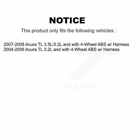 Mpulse Front Right ABS Wheel Speed Sensor For Acura TL w Harness SEN-2ABS0776